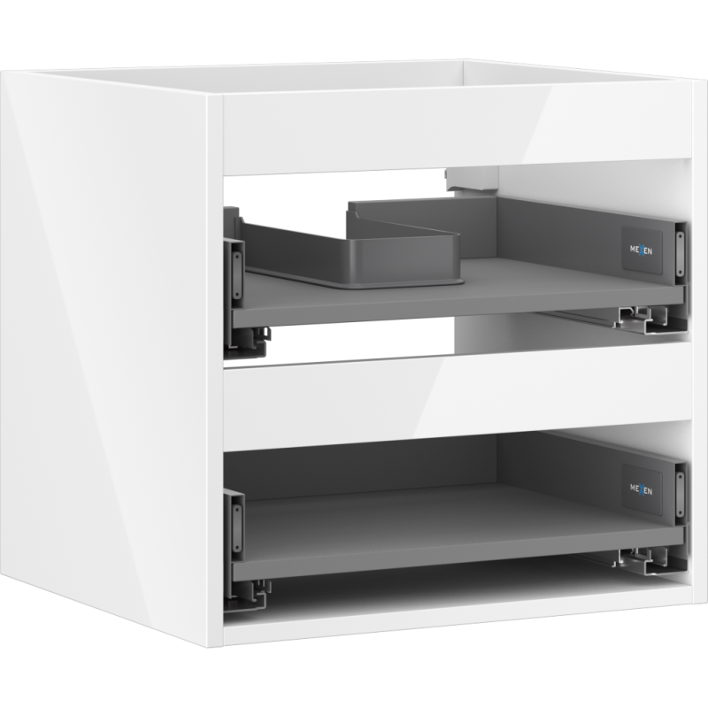 Mexen Box-A korpus szafki podumywalkowej 50 cm, 2 szuflady, biały połysk - 91AX0-0500-470-2-00