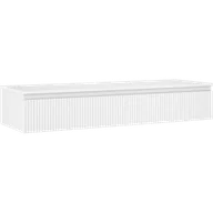 Szafki łazienkowe - Mexen Rivel szafka łazienkowa podumywalkowa 140 cm z blatem, 1 szuflada, ryflowana , biała mat - 91A20-14023-1-BFC01 - miniaturka - grafika 1