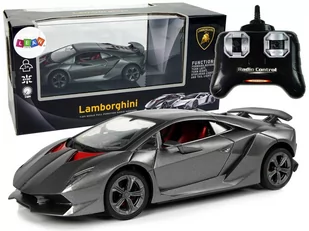 Import leantoys Auto Sportowe R/C 1:24 Lamborghini Srebrne 2.4 G Światła 9737 - Zabawki zdalnie sterowane - miniaturka - grafika 1