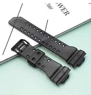Opaska Pasek Bransoleta Smooth Casio G-Shock Ga-100 Ga-110 Gd-100 G-8900 Czarna Półprzeźroczysta (Czarna Klamra) - Akcesoria do smartwatchy - miniaturka - grafika 1