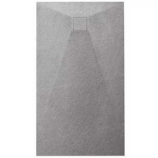 Szary brodzik prysznicowy prostokątny o strukturze kamienia 100x70 cm Riko Hydrosan - Brodziki prysznicowe - miniaturka - grafika 1