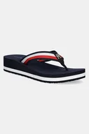 Klapki i japonki damskie - Tommy Hilfiger japonki TH CORP MID WEDGE BEACH SANDAL damskie kolor granatowy na koturnie FW0FW08517 - miniaturka - grafika 1