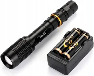 Latarka Taktyczna LED CREE T6 2 Ak. BARDZO MOCNA - Latarki - miniaturka - grafika 1