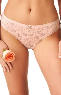 2-pack bawełniane figi damskie LPR 909, Kolor beżowo-brązowy, Rozmiar S, Key - Intymna - Majtki damskie - miniaturka - grafika 1