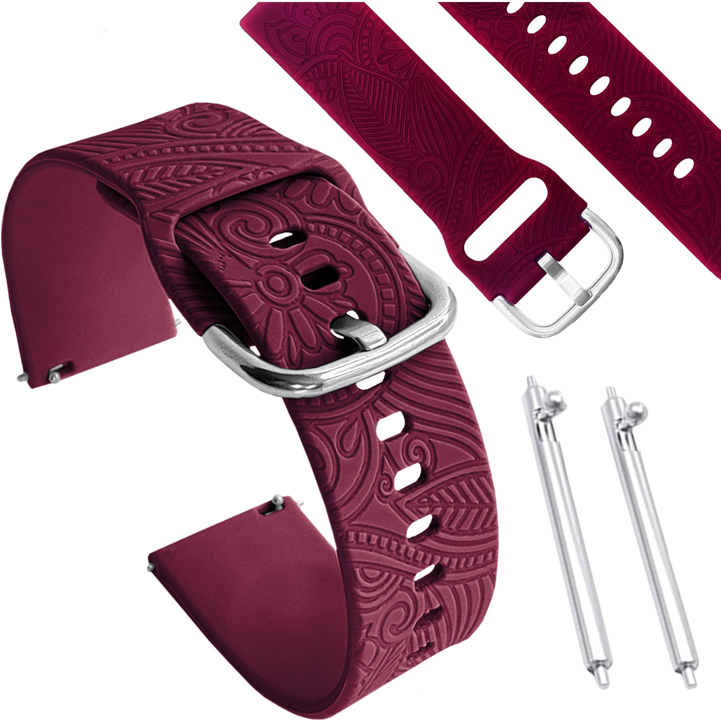 ChronSmarta Pasek ChronSmarta do smartwatch'a Amazfit GTS 2 3 4 2e mini gtr bip s lite Bordowy