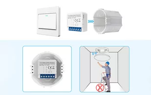 Inteligentny przełącznik dopuszkowy ZigBee Avatto LZWSM16-W1 Bez Neutralnego TUYA - Sterowniki i przekaźniki - miniaturka - grafika 3