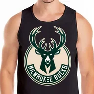 Koszulki męskie - Koszulka Tank Top Milwaukee Bucks S 0479 Czarna - miniaturka - grafika 1