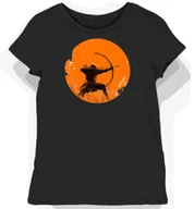 Koszulki i topy damskie - Koszulka damska czarna z nadrukiem średniowiecznego łuku L - miniaturka - grafika 1