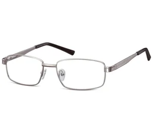 Męskie Oprawki korekcyjne zerówki okulary metalowe 639A szare - Okulary korekcyjne, oprawki, szkła - miniaturka - grafika 1