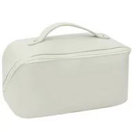 Kosmetyczki, organizery i kuferki - Aptel, Kosmetyczka Podróżna Z Wieloma Przegrodami 23x11,5x10,5cm Ekoskóra Ecru Bq71 - miniaturka - grafika 1