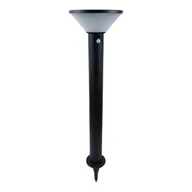 Lampy ogrodowe - Słupek ogrodowy solarny z czujnikiem ruchu czarny - miniaturka - grafika 1