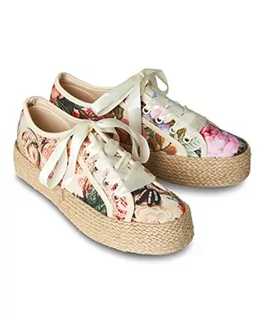 Espadryle damskie - Joe Browns Damskie buty z kwiatowym espadrylem, Kremowy multi, 40 EU - grafika 1