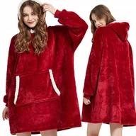 Szlafroki damskie - Ciepła Bluza Koc Oversize Kocobluza 2W1 Gruba Xxl - miniaturka - grafika 1