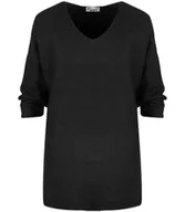 Swetry damskie - Klasyczny ciepły damski sweter serek ROSALIA-S/M - miniaturka - grafika 1