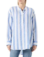 Bluzki damskie - Seidensticker Damska bluzka z długim rękawem, regular fit, niebieska, 36, niebieski, 36 - miniaturka - grafika 1