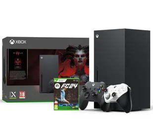 Xbox Series X z napędem - 1TB - pad Elite Series 2 Core (biały) - Diablo IV - EA SPORTS FC 24 - Konsole Xbox - miniaturka - grafika 1