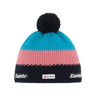 Czapka zimowa z wełną merino Eisbar Star Pompon MU SKA black/pink/blue - ONE SIZE - Czapki damskie - miniaturka - grafika 1