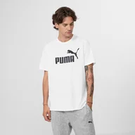 Koszulki sportowe męskie - Męski t-shirt z nadrukiem PUMA ESS LOGO TEE - biały - miniaturka - grafika 1