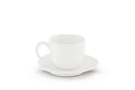 Filiżanki - Filiżanka do espresso ze spodkiem RESEDA biały, 6,5x5, porcelana - miniaturka - grafika 1