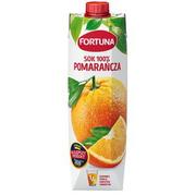 Soki i napoje niegazowane - Fortuna Pomarańcza Sok 100% 1 l - miniaturka - grafika 1