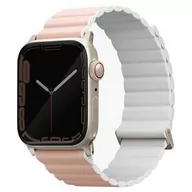 Akcesoria do smartwatchy - Pasek wymienny Uniq Revix Premium Edition Reversible na Apple Watch 42/44/45/49mm (UNIQ-45MM-REVPBPNKWHT) Biały/Różowy - miniaturka - grafika 1