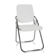 Krzesła - Krzesło składane ESTO Biały hjh OFFICE - miniaturka - grafika 1