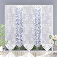 Firany - Firanka panel Tina żakard biała gotowa 290x225cm H107 - miniaturka - grafika 1