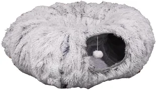 Fur Grey Cat Tunnel - Zabawki dla kotów - miniaturka - grafika 1