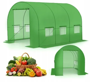 TUNEL FOLIOWY SZKLARNIA 6 m² 2X3m zielony FOLIAK 6m2 FOLIA OGRODOWY - Szklarnie ogrodowe - miniaturka - grafika 1