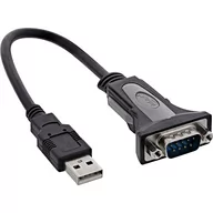 Kable USB - InLine Kabel USB Szeregowy DB9 0.25m Czarny 33306I - miniaturka - grafika 1