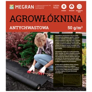 Agrowłóknina antychwastowa 50 g/m² czarna 1,6 m x 10 mb - Agrowłókniny - miniaturka - grafika 1