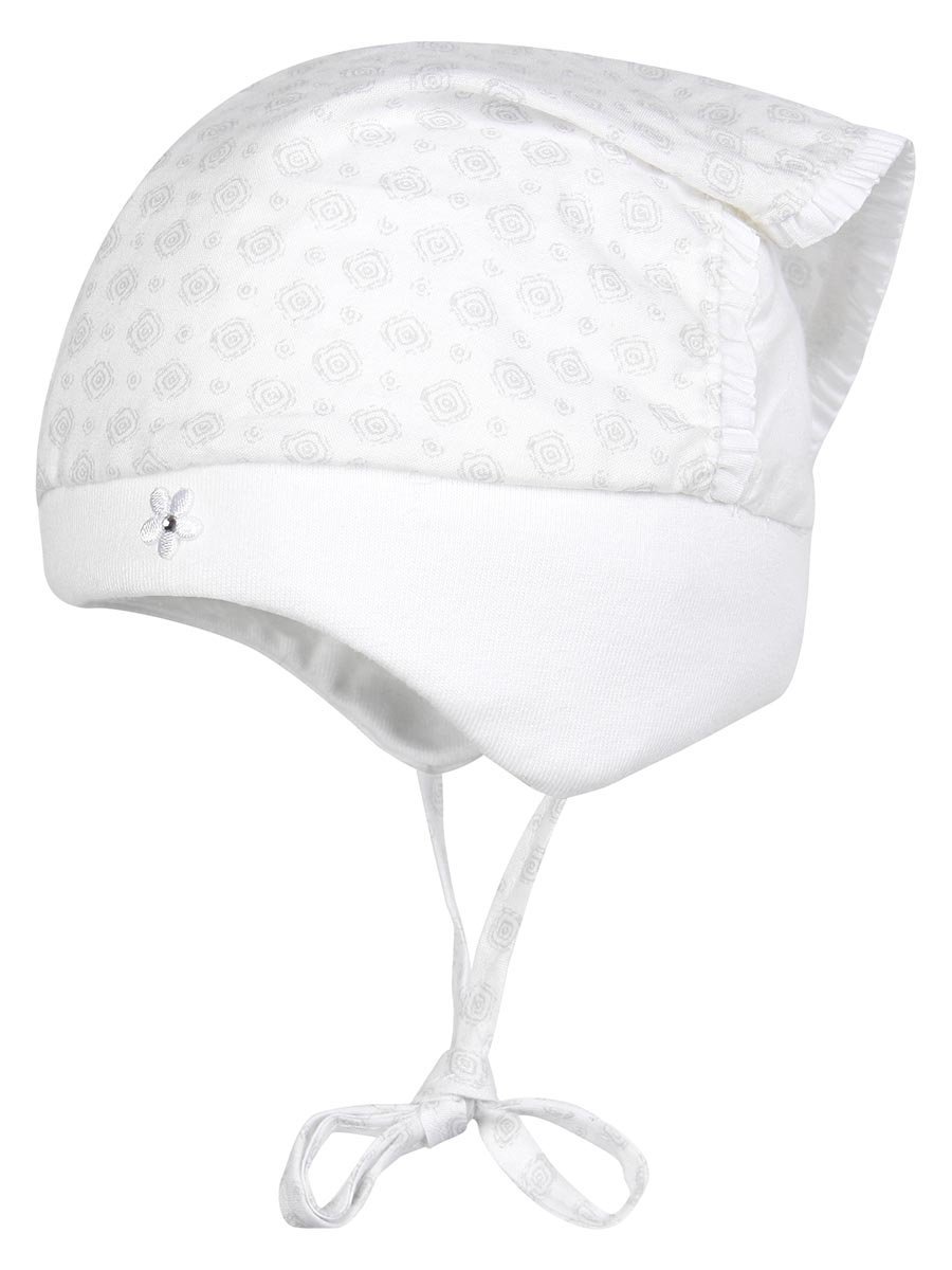 Czapka dziecięca wiązana biała Doll r.41