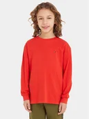 Bluzki damskie - Tommy Hilfiger Bluzka Essential KB0KB08576 S Pomarańczowy Regular Fit - miniaturka - grafika 1