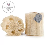 Peelingi do ciała - Yasmeen Loofah naturalna peelingująca gąbka do mycia i masażu ciała - miniaturka - grafika 1