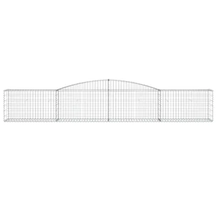 Kosze gabionowe, 7 szt, 400x50x60/80 cm, galwanizowane żelazo - Ogrodzenia - miniaturka - grafika 5