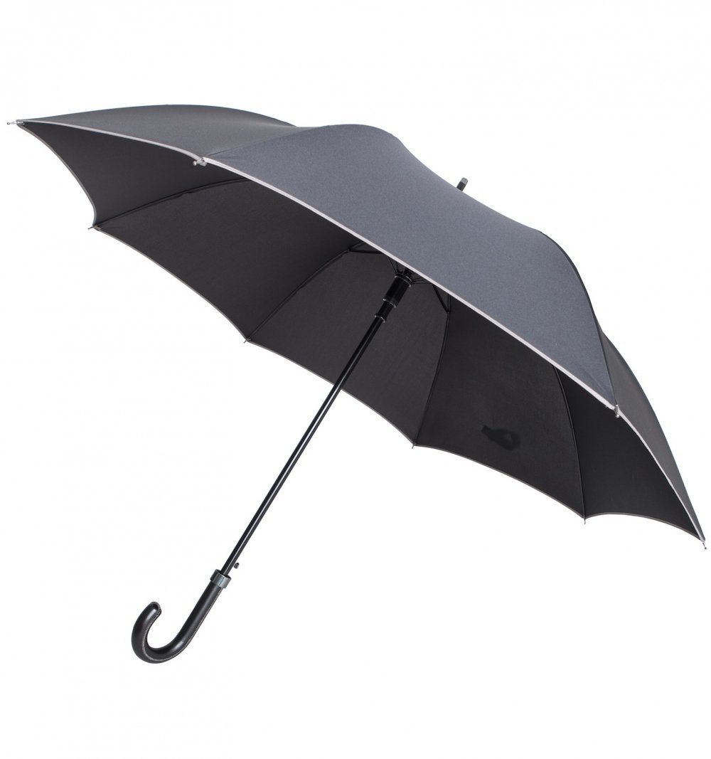 Parasol męski automat XL z lamówką szarą