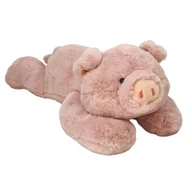 Maskotki i pluszaki - Maskotka Pluszak Świnka Pluszowa Różowa Włochata L - miniaturka - grafika 1