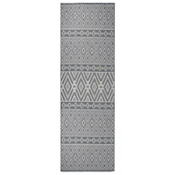 Dywany zewnętrzne - vidaXL Dywan zewnętrzny o płaskim splocie, 80x250 cm, niebieskie pasy - miniaturka - grafika 1