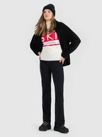 Legginsy - 4F Legginsy z rozszerzanymi nogawkami damskie - czarne XS - miniaturka - grafika 1