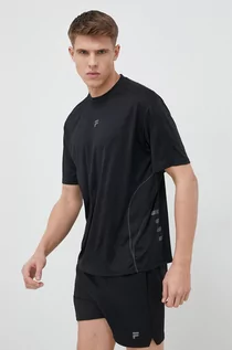 Koszulki męskie - Fila t-shirt treningowy Ronchin kolor czarny gładki - grafika 1