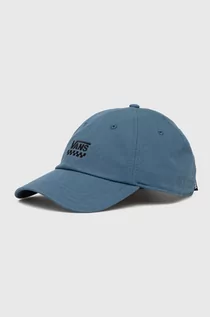 Czapki damskie - Vans czapka z daszkiem bawełniana kolor niebieski z aplikacją - grafika 1