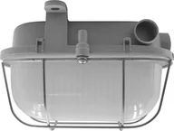 Lampy sufitowe - Lampa sufitowa Orno OVAL 7040T, oprawa oświetleniowa, 40W, E27, IP44, IK10, klosz poliwęglan matowy, podstawa polipropylen, siatka metalowa, szara - miniaturka - grafika 1