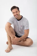 Piżamy damskie - Piżama męska LUNA kod 808 granatowa marynarskie paski 3XL - miniaturka - grafika 1