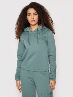 Bluzy damskie - Adidas Bluza Originals HE4733 Zielony Regular Fit - grafika 1