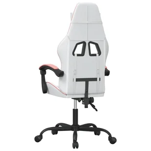 Lumarko Fotel gamingowy, biało-różowy, sztuczna skóra - Fotele gamingowe - miniaturka - grafika 6