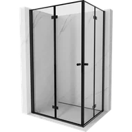 Kabiny prysznicowe - Mexen Mist-F Duo kabina prysznicowa składana 120 x 95 cm, czarna ramka, czarna - 8A6-120L-095P-70-70 - miniaturka - grafika 1