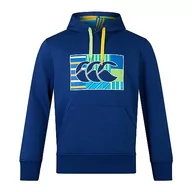 Bluzy męskie - Canterbury Męska bluza z kapturem Uglies Overhead, Niebieski kombi, XXL - miniaturka - grafika 1