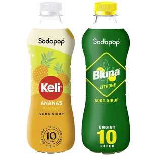 2x SYROP SODAPOP KELI ANANAS + CYTRYNA KONCENTRAT DO SATURATORA 500ml - Syropy i koncentraty owocowe - miniaturka - grafika 1
