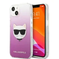 Etui i futerały do telefonów - Karl Lagerfeld KLHCP13MCTRP iPhone 13 6,1" hardcase różowy/pink Choupette Head KF000768 - miniaturka - grafika 1