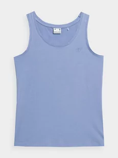 4F, Top regular gładki damski, 4FSS23TTSHF581-32S, Denim, Rozmiar M - Koszulki i topy damskie - miniaturka - grafika 1